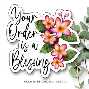 Your Order Is A Blessing - 2" (inches) Sticker (48ct.) [GD149-48]